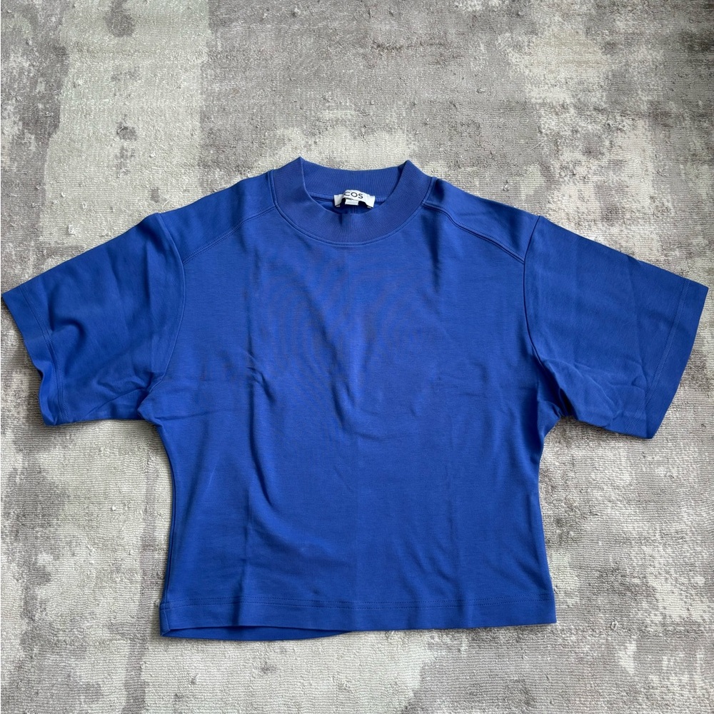 COS Blue Crop Top